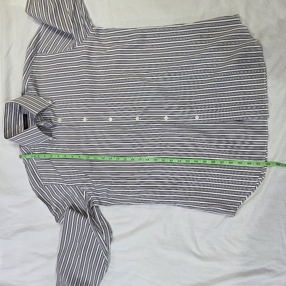 Canali Made In Italy Classic Cotton Striped Designer Shirt Corporate Sartorial - Picture 9 of 10